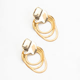 GOLD SNAKE CHIN SHOT  EARRINGS