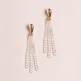 TRIPLE CRYSTAL BALL EARRINGS