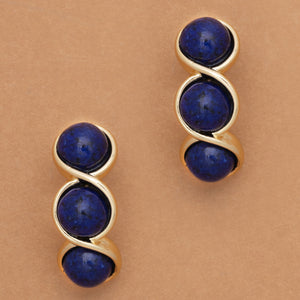 TRIPLE LAPIS EARRINGS