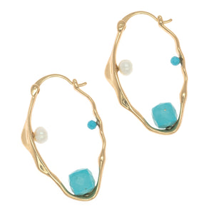 OCEAN ORBIT HOOP EARRINGS
