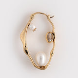 FREEFORM WHITE PEARL STUD EARRINGS