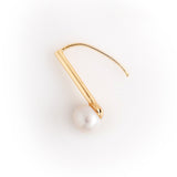 CLASSIC PEARL BEAD BAR HOOK EARRINGS