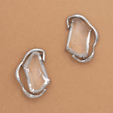 CHUNKY CLEAR CRYSTAL EARRINGS