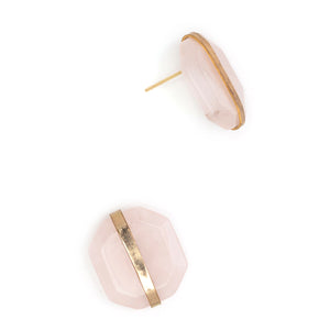 CHUNKY ROSE QUARTZ EARRINGS