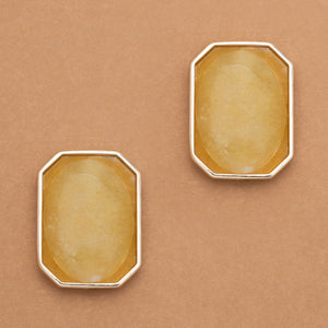 YELLOW GOLD CHUNKY STUD EARRINGS