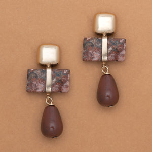 PINK SMOKY QUARTZ DROP EARRINGS