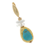 TURQUOISE WHITE DROP EARRINGS