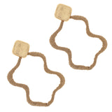 TAN GOLD SWIRL EARRINGS