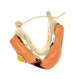 YELLOW JADE ORANGE RESIN EARRINGS
