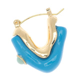 AMAZONITE BLUE RESIN EARRINGS