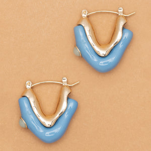 AMAZONITE BLUE RESIN EARRINGS