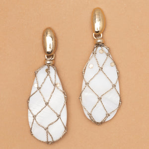 CLASSIC IVORY STUDS DROP EARRINGS (PRE-ORDER TAKES 15 DAYS)