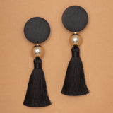 BLACK MOON TASSEL EARRINGS (PRE-ORDER TAKES 30 DAYS)