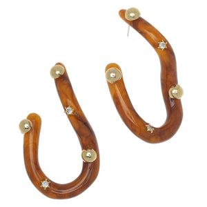 AMBER GILDED BLOOM EARRINGS (PRE-ORDER TAKES 15 DAYS)