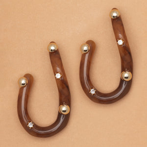 AMBER GILDED BLOOM EARRINGS (PRE-ORDER TAKES 15 DAYS)