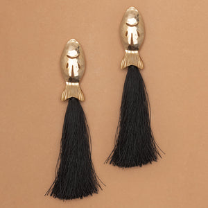OMIDNIGHT OCEAN TASSEL EARRINGS (PRE-ORDER TAKES 30 DAYS)