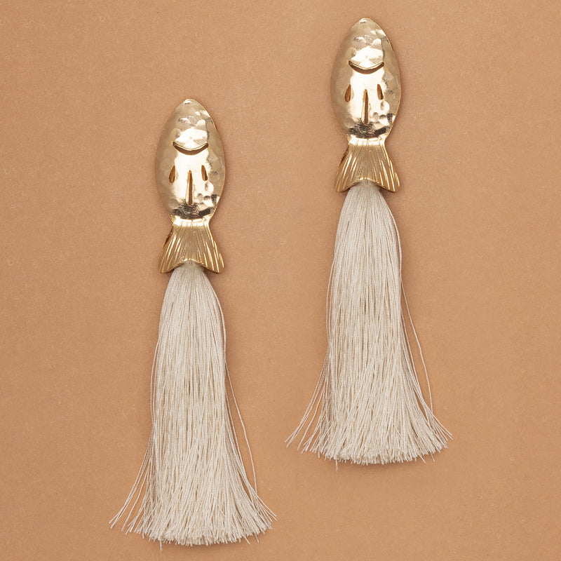 GOLDEN OCEAN TASSEL EARRINGS (PRE-ORDER TAKES 30 DAYS)