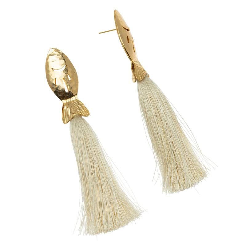 GOLDEN OCEAN TASSEL EARRINGS (PRE-ORDER TAKES 30 DAYS)