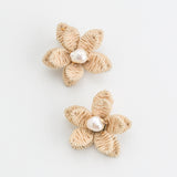 WHITE PEARL FLORAL EARRINGS