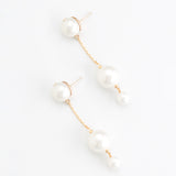 TRIPLE PEARL DROP EARRINGS