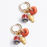 ORANGE CANDY CHARM EARRINGS