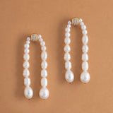 DOUBLE PEARL STRAND DROP EARRINGS