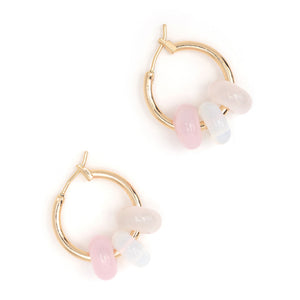 DAINTY PINK BEAD EARRINGS