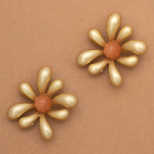 ORANGE FLORA EARRINGS