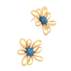 BLUE FLORA EARRINGS