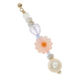 PINK MIX STONE DROP EARRINGS