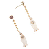 FISH SHELL DROP EARRINGS