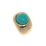 TURQUOISE GOLD LOOP EARRINGS