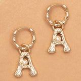 ALPHABET AND PEARL EARRINGS 