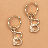 ALPHABET AND PEARL EARRINGS 