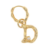 ALPHABET AND PEARL EARRINGS "D"