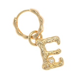 ALPHABET AND PEARL EARRINGS "E"