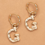 ALPHABET AND PEARL EARRINGS 
