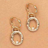 ALPHABET AND PEARL EARRINGS 