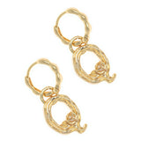 ALPHABET AND PEARL EARRINGS "Q"