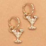 ALPHABET AND PEARL EARRINGS 