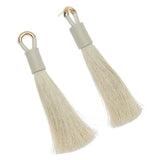 MIDNIGHT IVORY TASSEL EARRINGS (PRE-ORDER TAKES 30 DAYS)