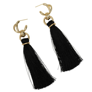 NOIR ÉCLIPSE TASSEL EARRINGS (PRE-ORDER TAKES 30 DAYS)