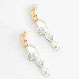 FREEFORM PEARL DROP EARRINGS