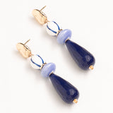 SINGLE STRAND LAPIS LAZULI DROP EARRINGS