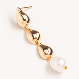 CHUNKY WHITE PEARL DROP EARRINGS