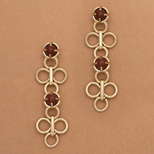 BROWN GOLD FILIGREE EARRINGS