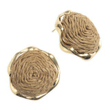 TAN SWIRL SMALL EARRINGS