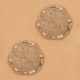 TAN SWIRL SMALL EARRINGS
