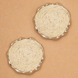 CREAM SWIRL SMALL EARRINGS