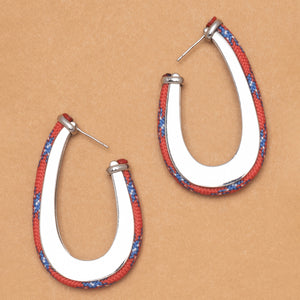 RED OCEAN WAVE EARRINGS